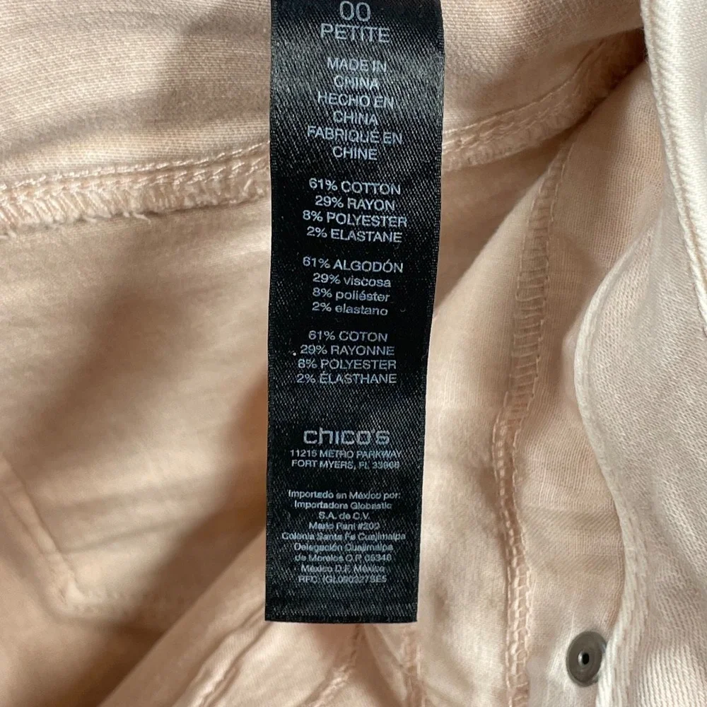 Chico's Pink So Slimming Girlfriend Crop Jeans Women 00